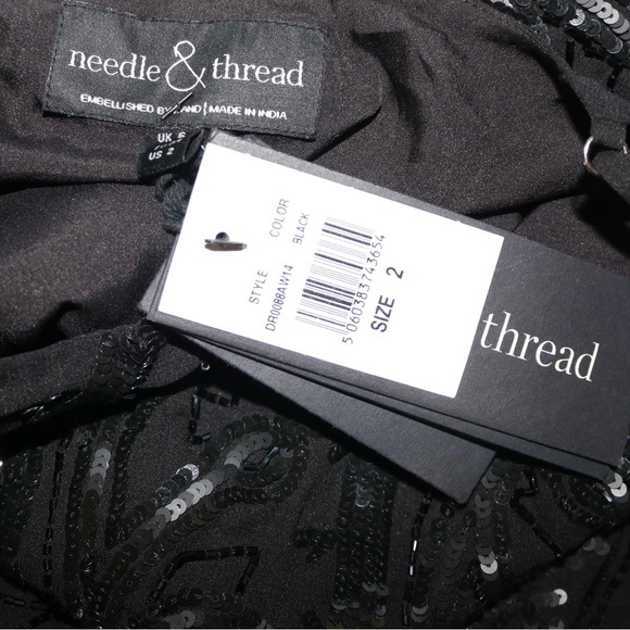 Needle & Thread Ebony Sequined Crepe Dress - Picture 8 of 13